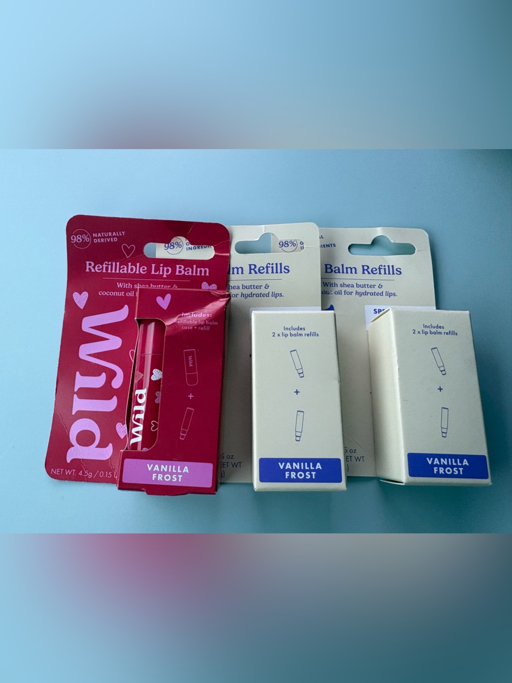 Wild Refillable Lip Balm - Vanilla Frost With Refills